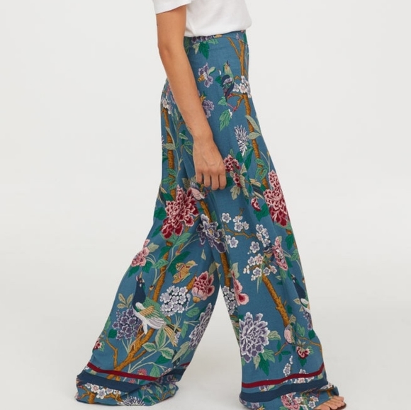 H&M Pants - H&M GP & J BAKER x H&M Floral Wide Leg Pant Trousers Size 4